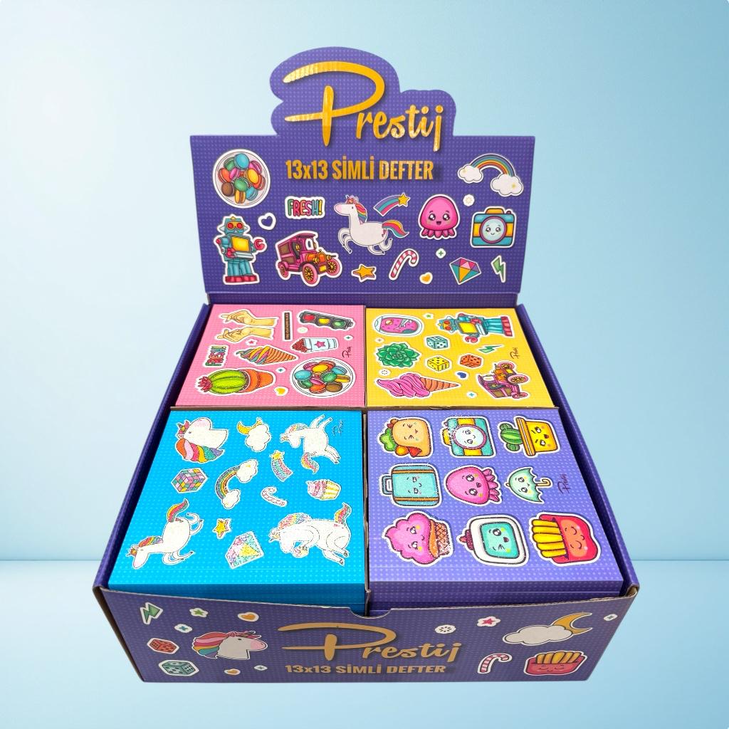PİRESTİJ PRJ-010 13*13 SİMLİ NOT DEFTERİ 168 SAYFA 48'Lİ PAKET